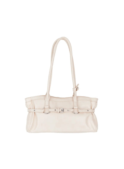 Buckle Accent Faux Leather Shoulder Bag CM526