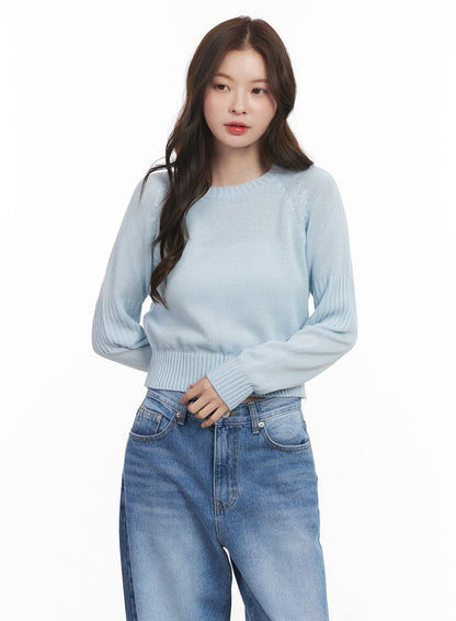 Buttoned Crop Sweater CM512