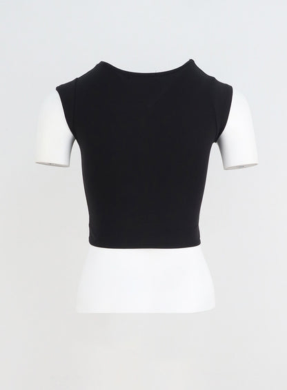 Chain Detail Cropped Top CY330