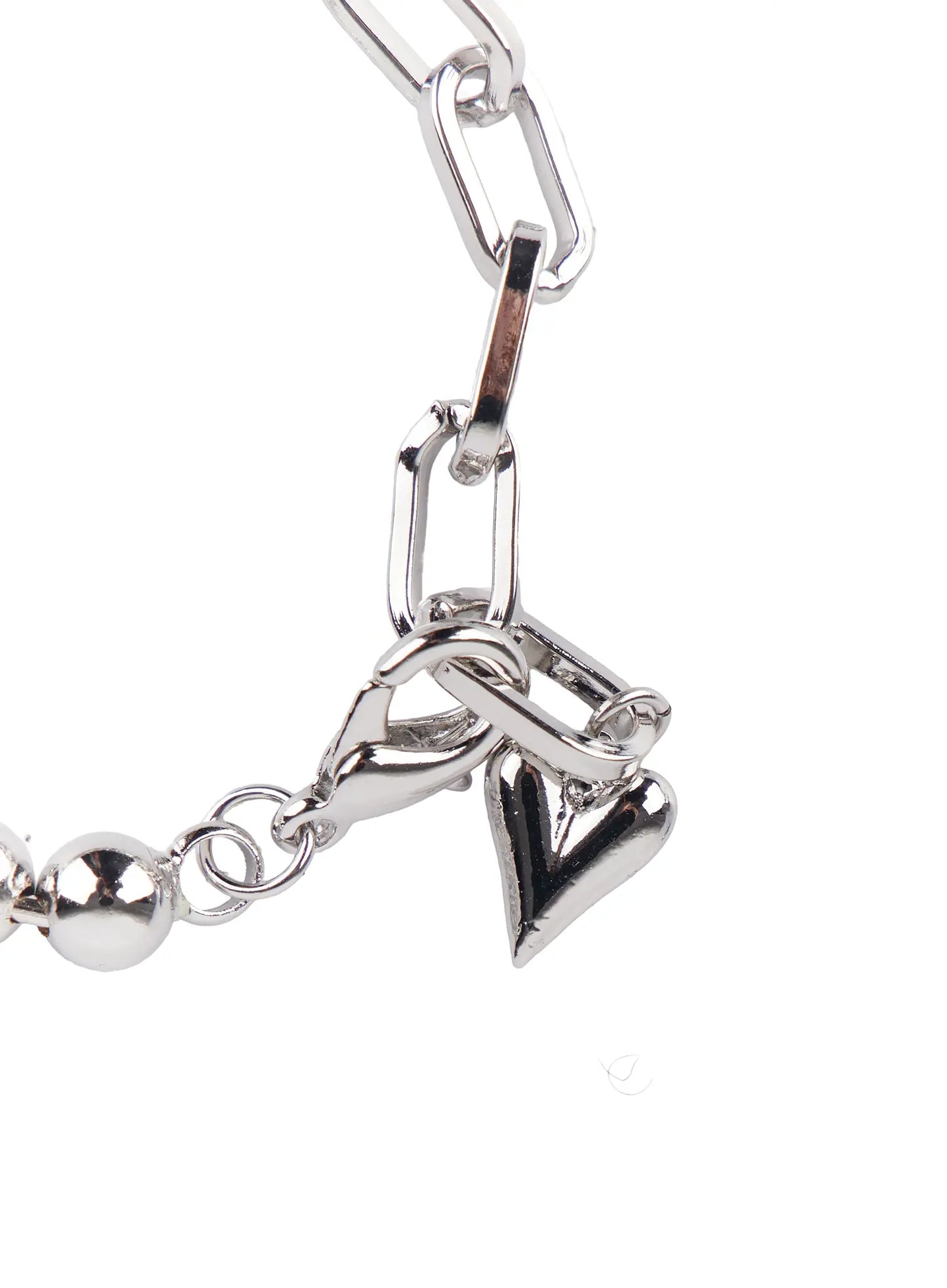 Bold Heart Bead Bracelet F502