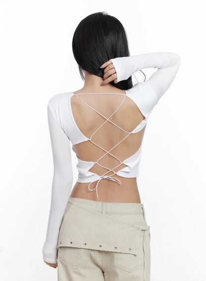 Backless Corset Crop Top CJ530