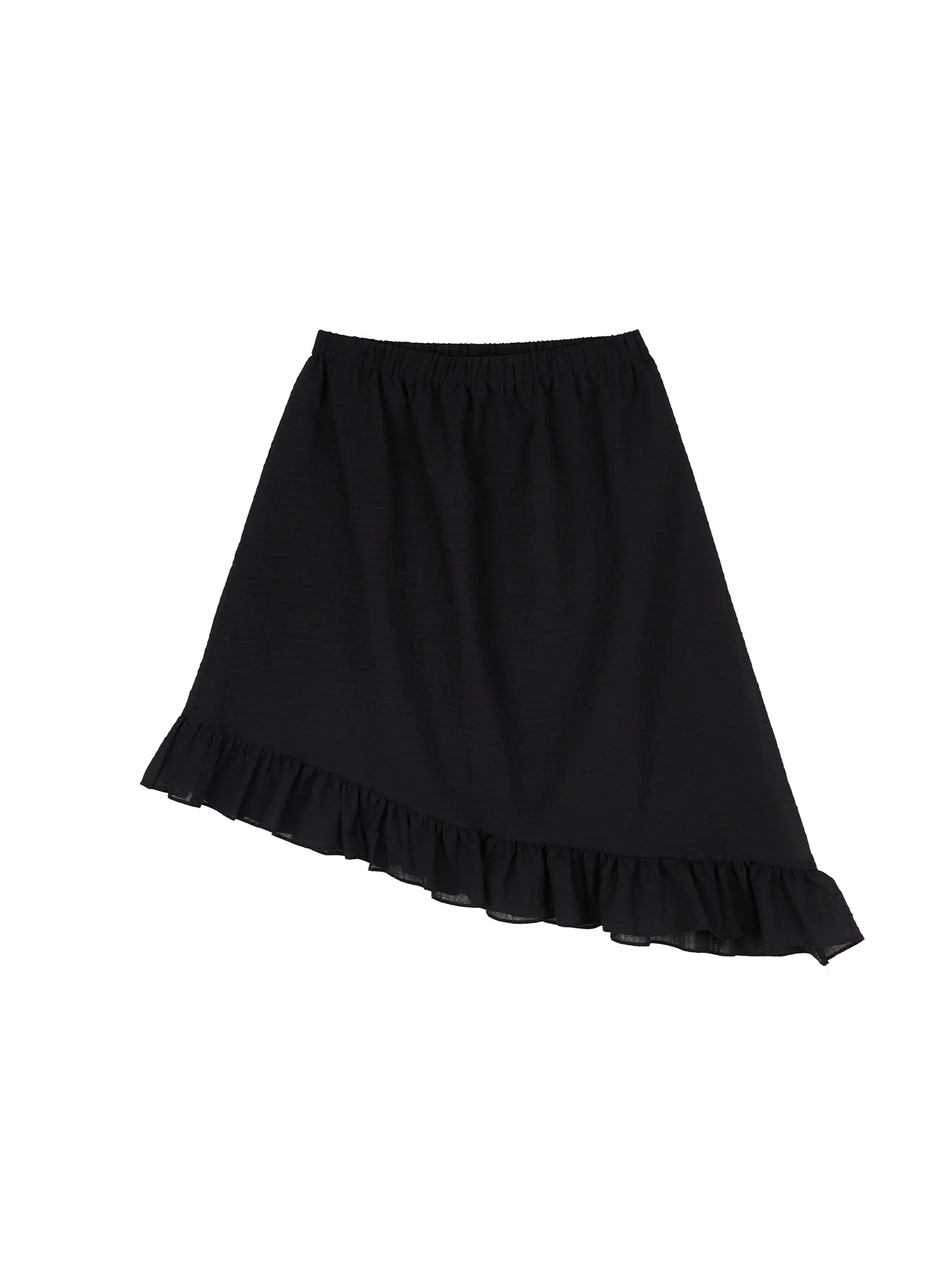 Asymmetric Frill Midi Skirt CY515