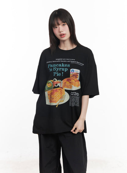 Breakfast Mood Oversized Tee CY521