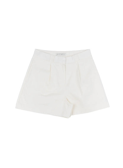 Casual Linen-Blend Shorts CL523