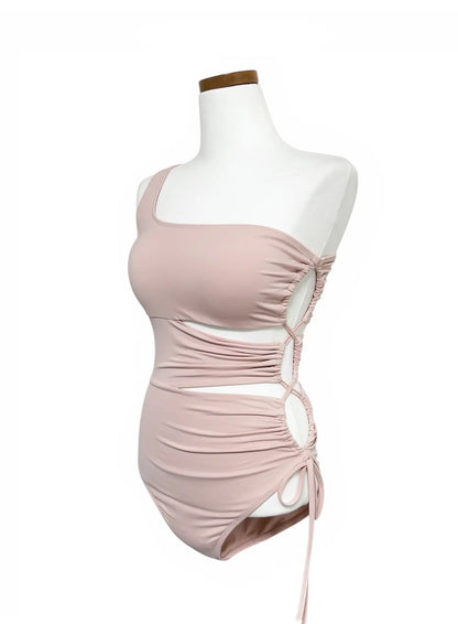 Asymmetric Strappy One Piece Swimsuit IY514