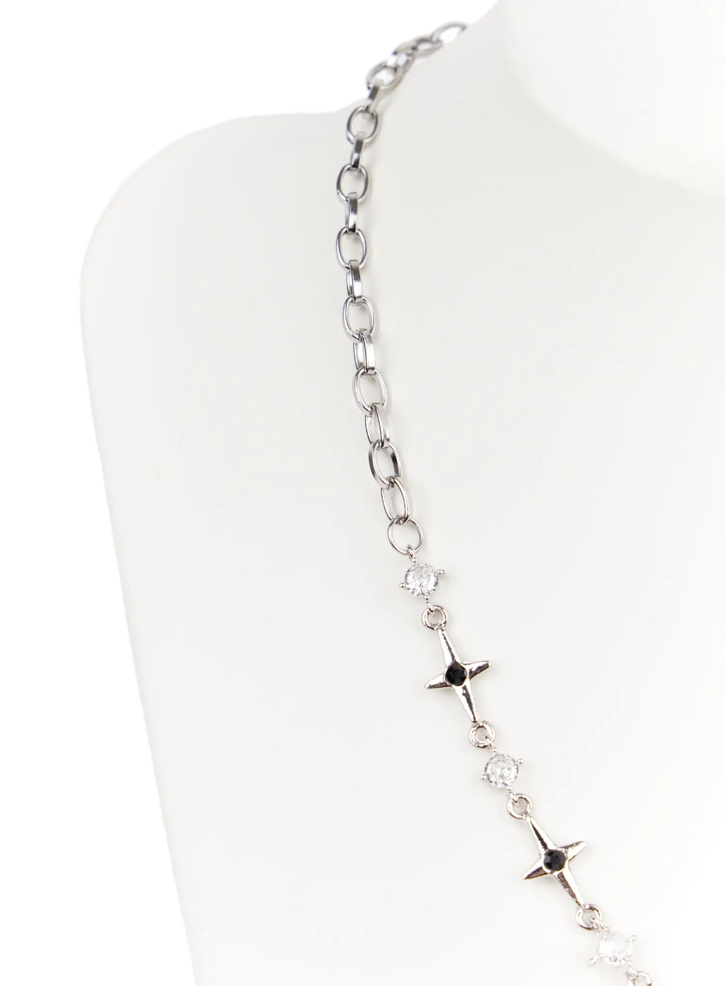 Black Heart Chain Necklace CA508