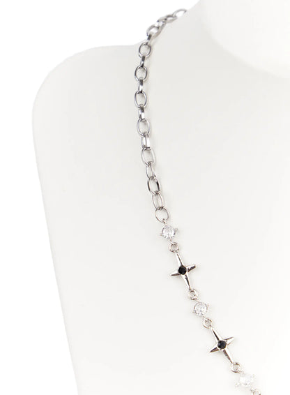 Black Heart Chain Necklace CA508