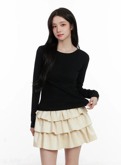 Casual Round Neck Long Sleeve CN526