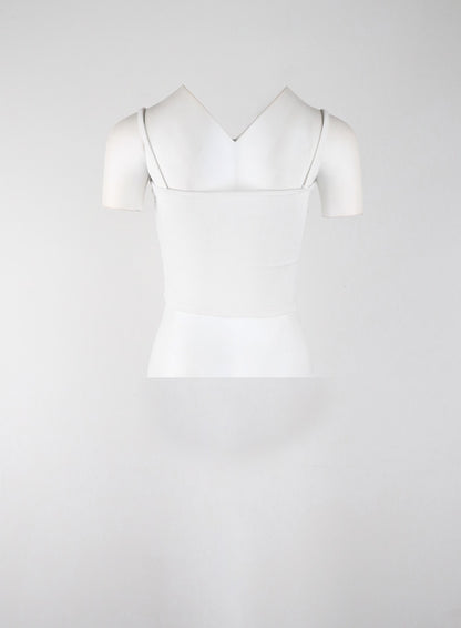 Bowknot Long Sleeve Bolero Shrug and Tank Set IJ402