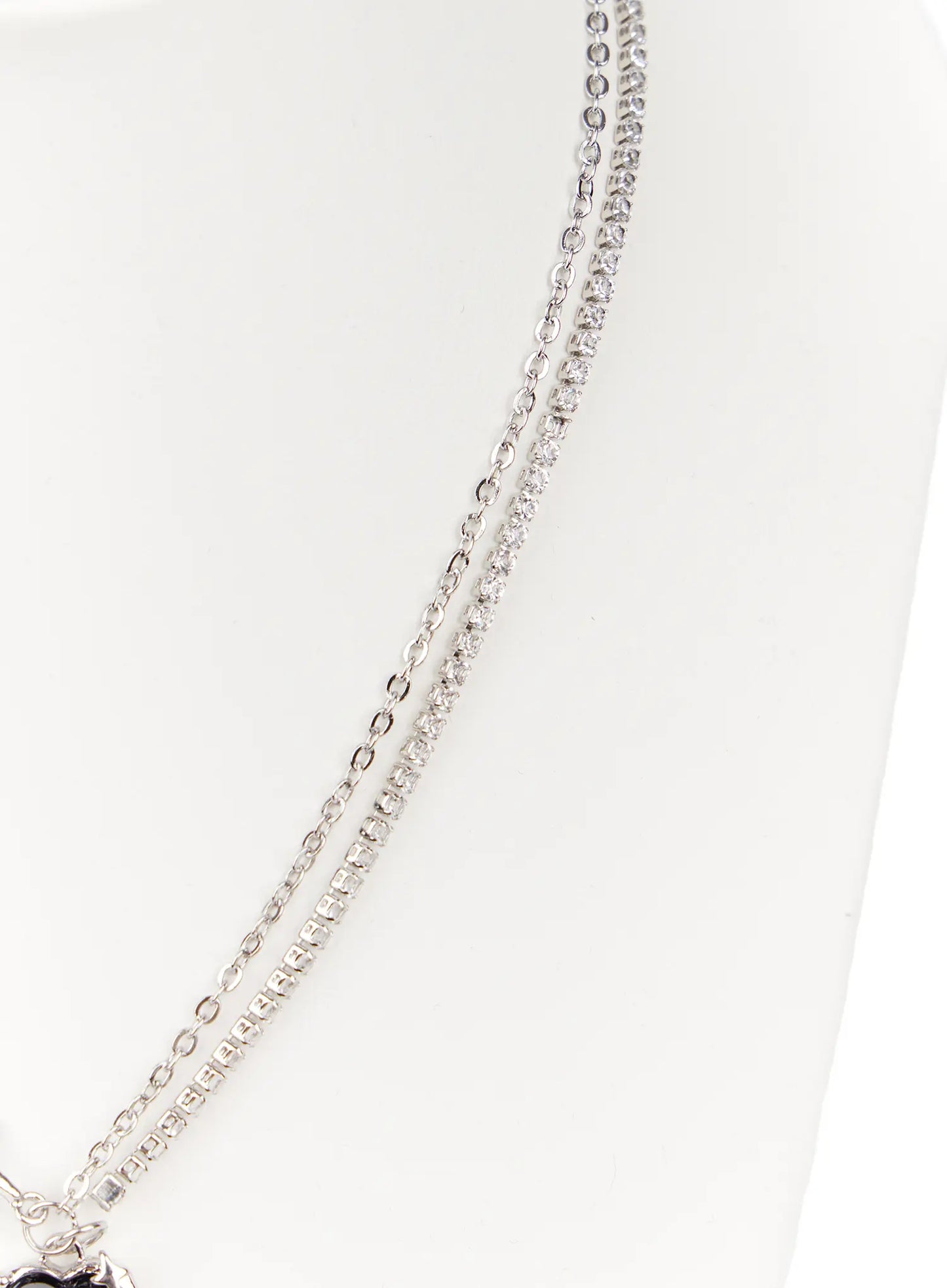 Black Heart Chain Necklace CA508