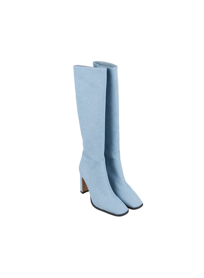 Classic Faux-Leather Knee-High Boots CJ514