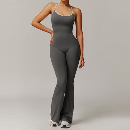 Women's Backless Yoga Fitness Jumpsuit