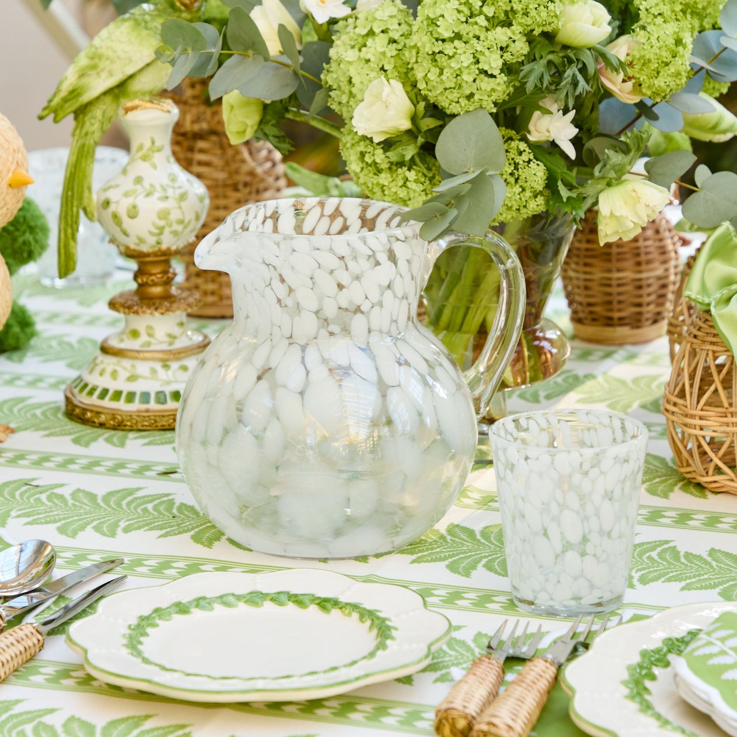 Dappled White Water Jug