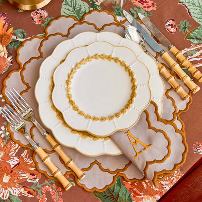 Putty Laurel Dinner Plate