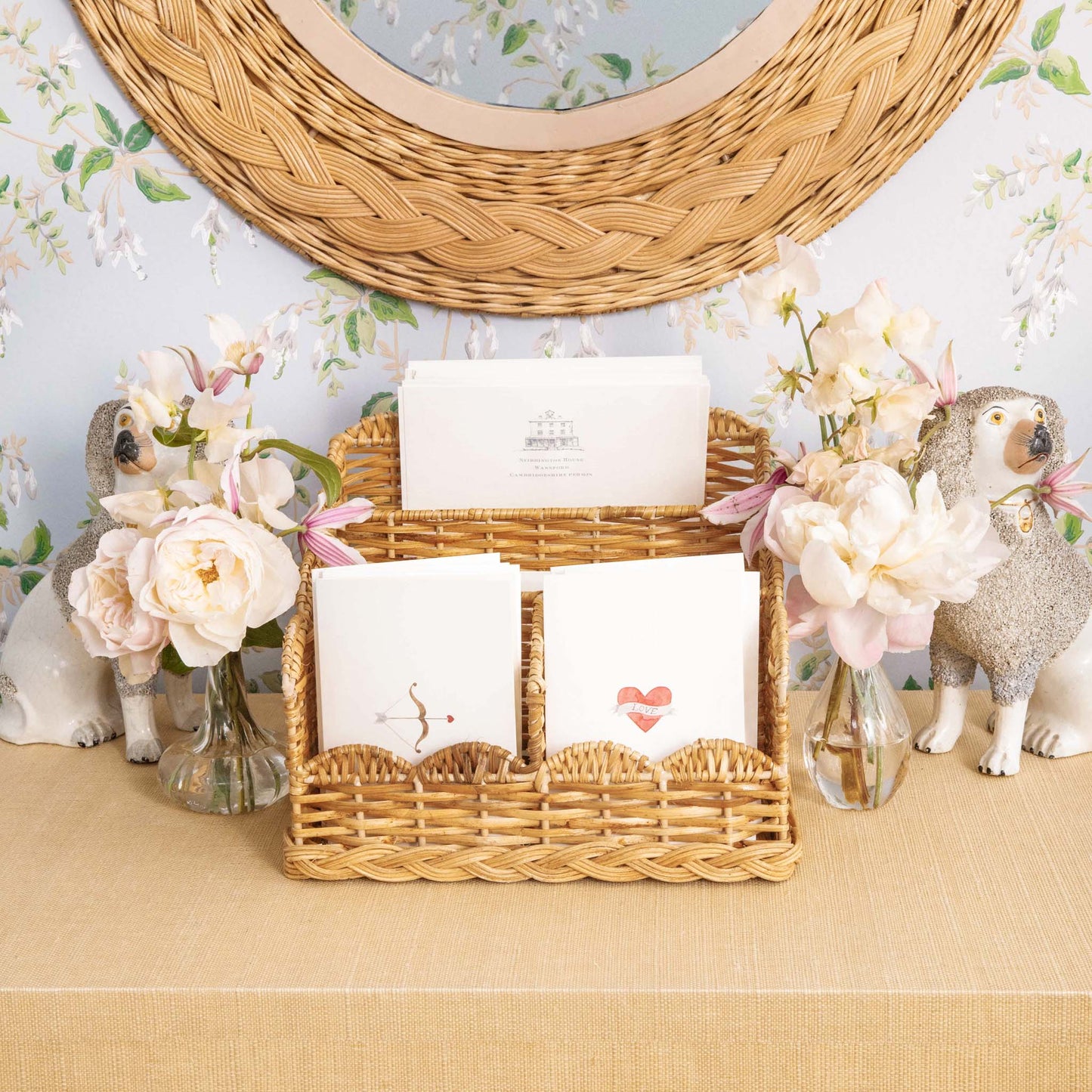 Rattan Braided Letter Rack