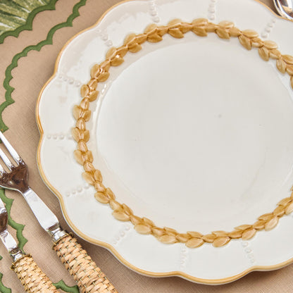 Putty Laurel Dinner Plate