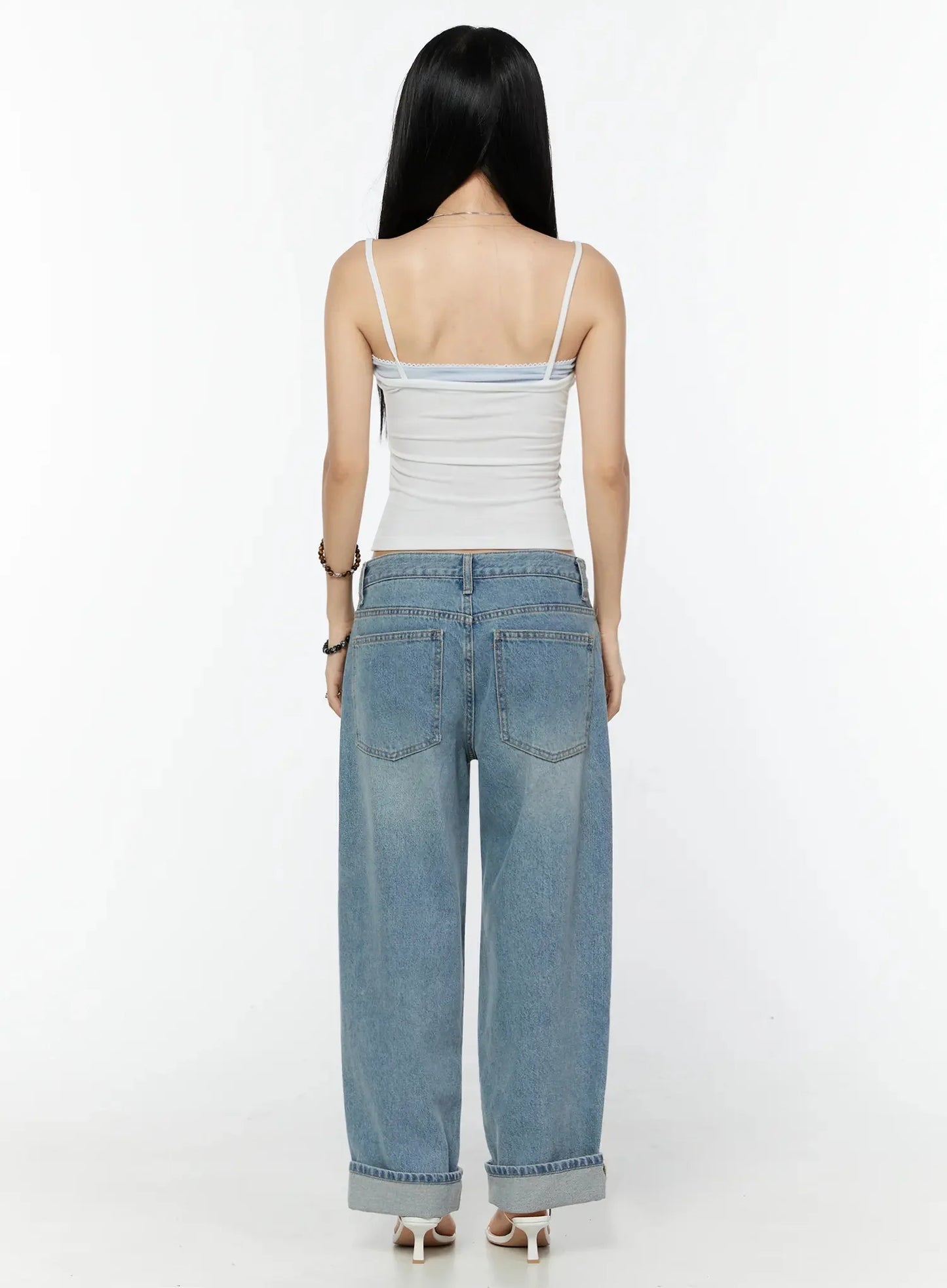 Adeya Cuffed Straight Jeans IU524
