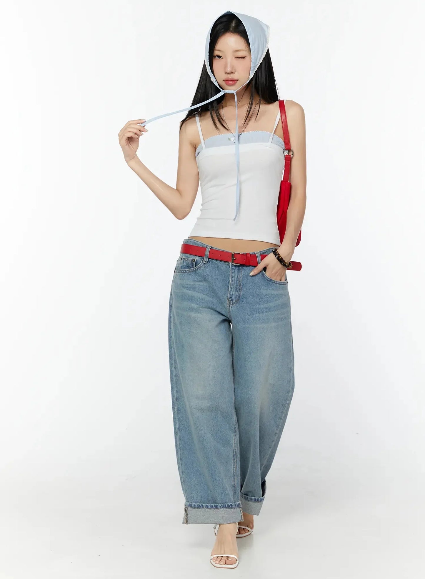Adeya Cuffed Straight Jeans IU524