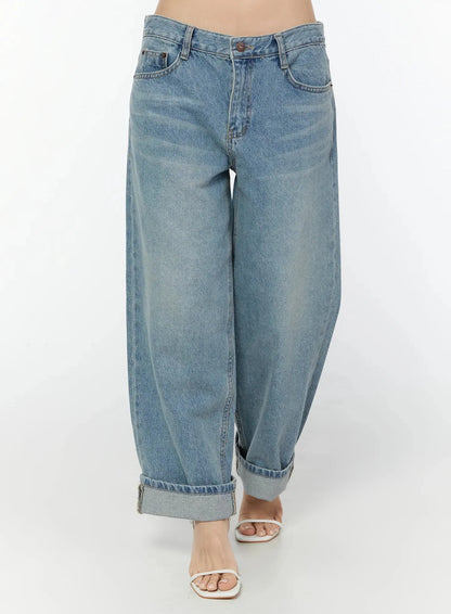 Adeya Cuffed Straight Jeans IU524
