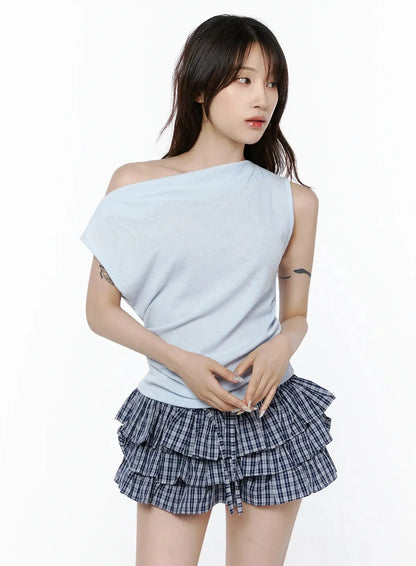Asymmetric Off-Shoulder Top IL506