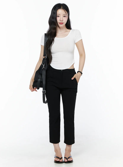Basic U-Neck Tee IU525