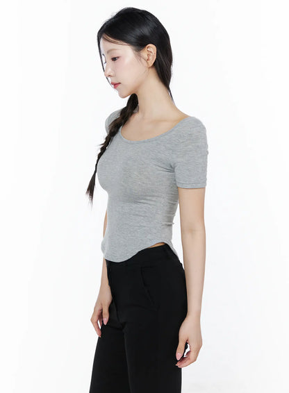 Basic U-Neck Tee IU525