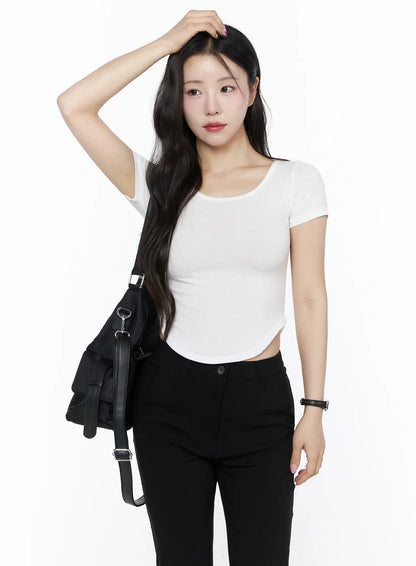 Basic U-Neck Tee IU525