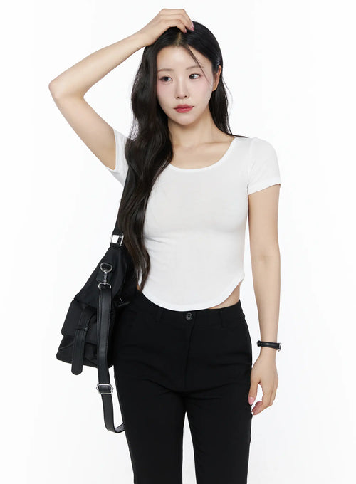 Basic U-Neck Tee IU525