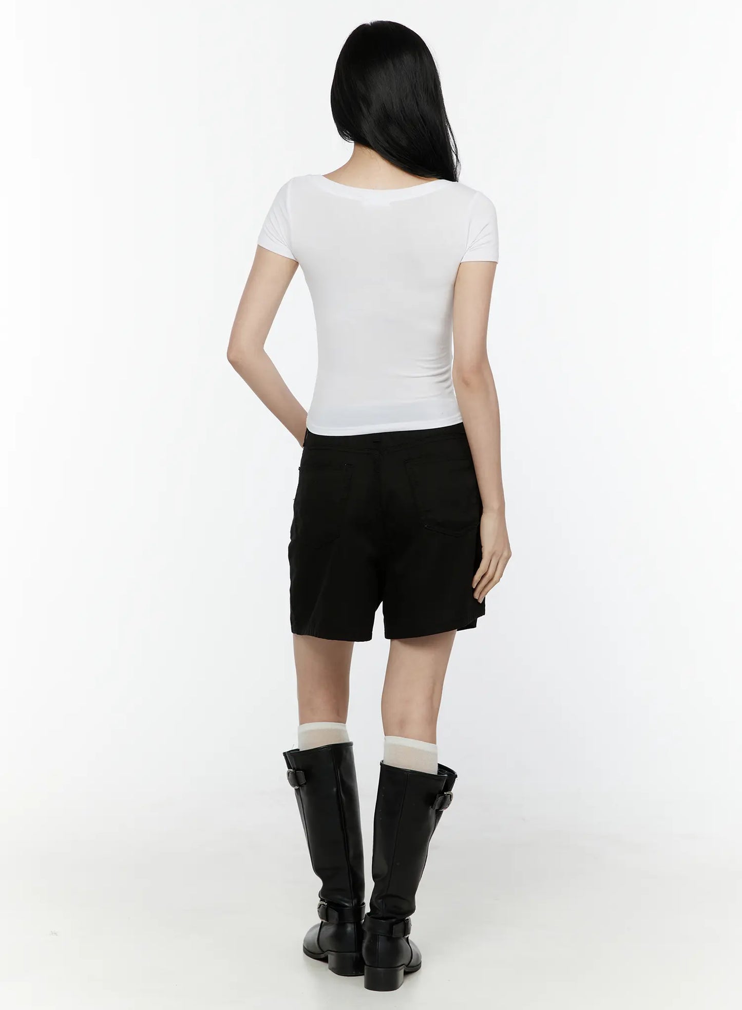 Basic V-Neck Crop Top IL506