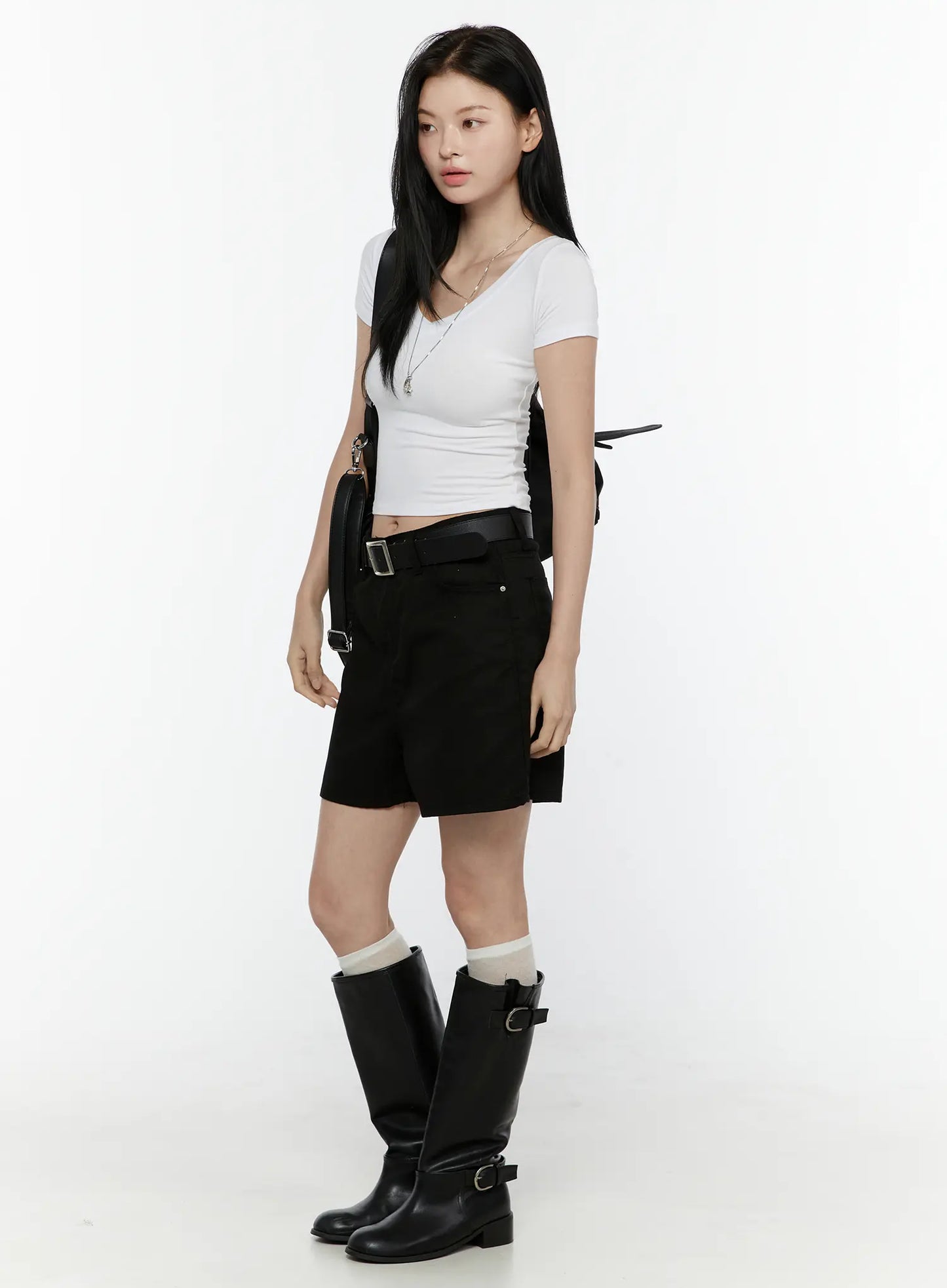 Basic V-Neck Crop Top IL506