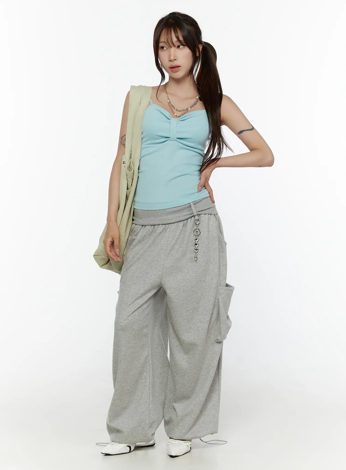 Bow Detail Sleeveless Top CL508
