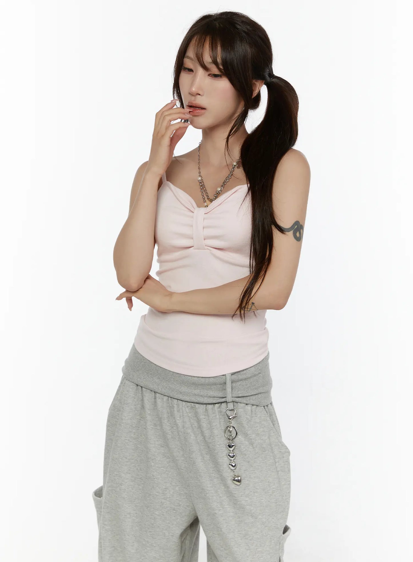 Bow Detail Sleeveless Top CL508