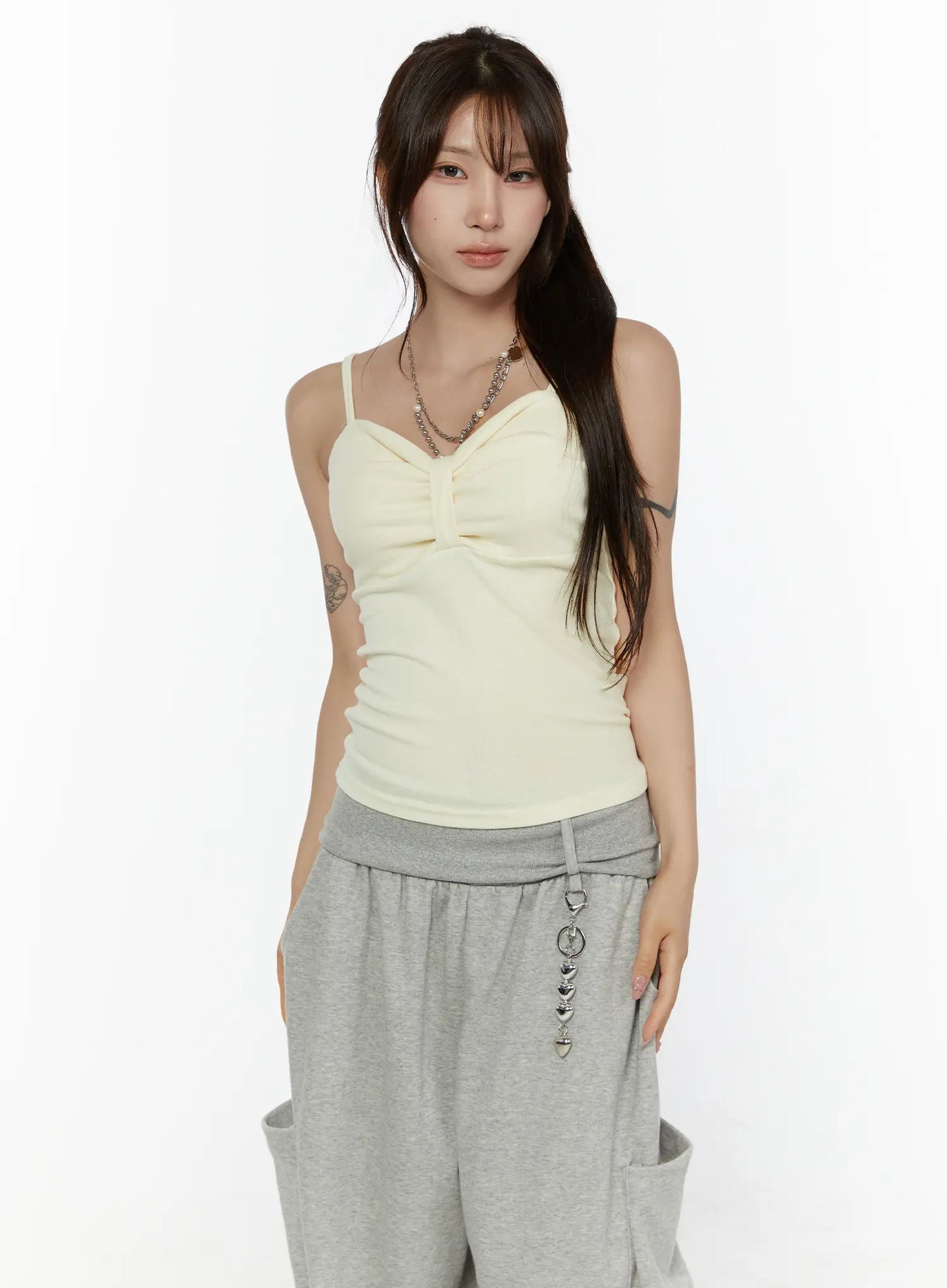 Bow Detail Sleeveless Top CL508