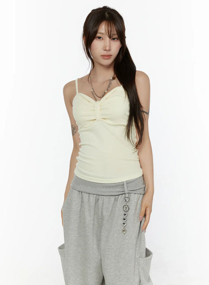 Bow Detail Sleeveless Top CL508