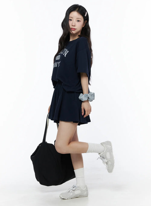 Brooklyn Grahic Tee & Mini Skort Set IU525
