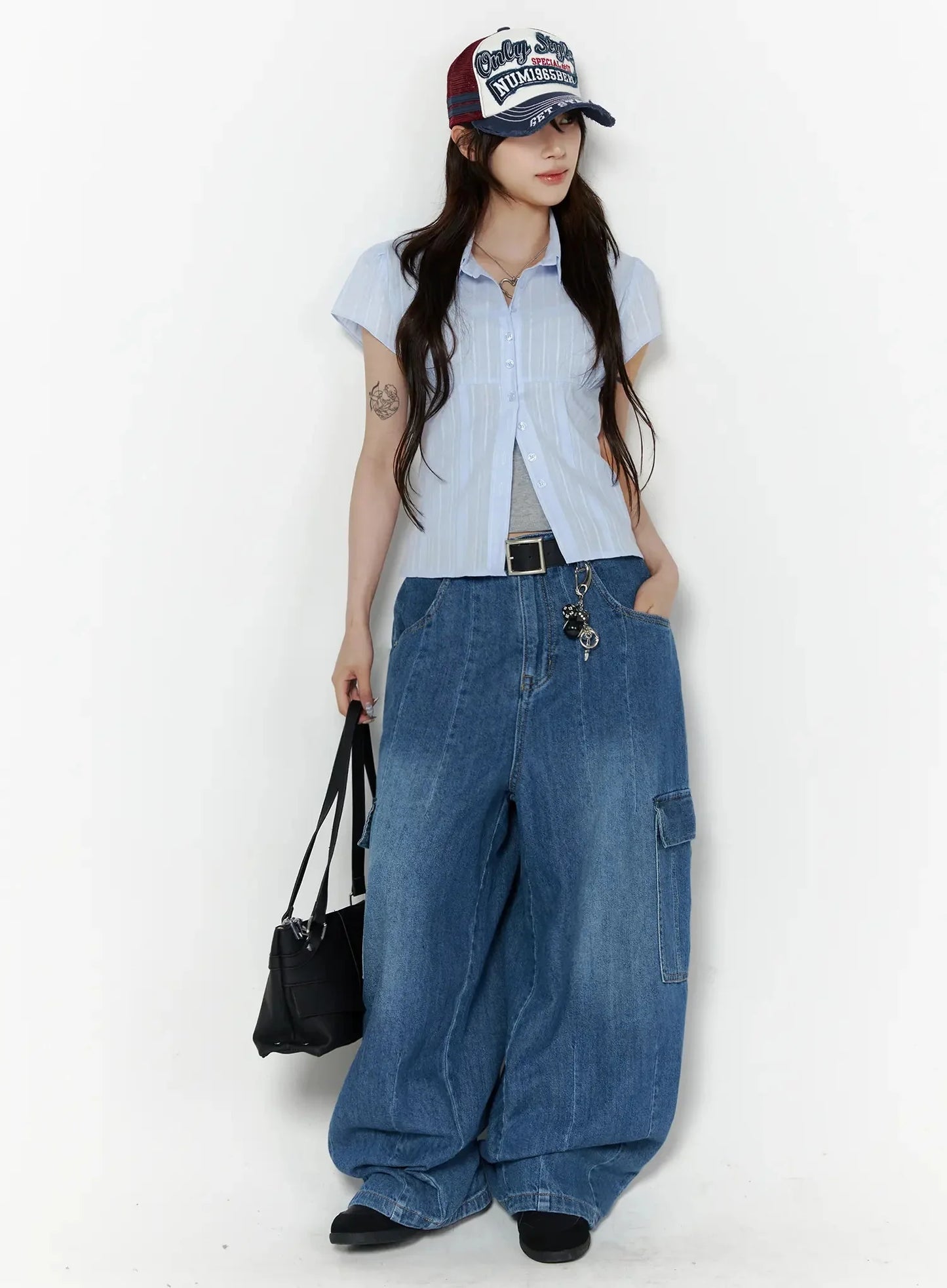 Button Up Linen Summer Blouse IL506