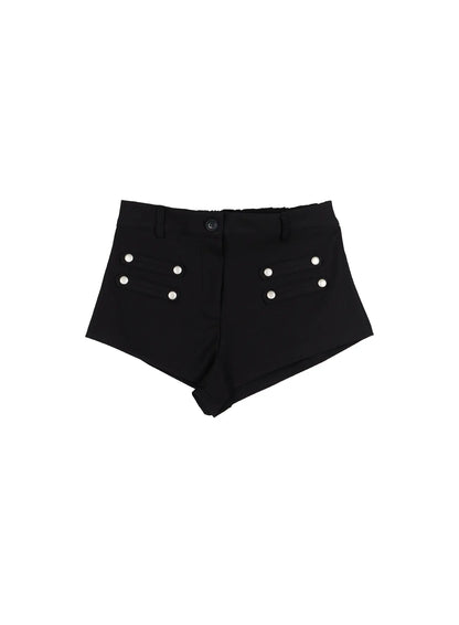 Buttoned Military High Waist Shorts CL502