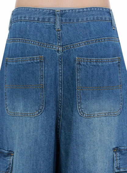 Carla Wide Cargo Jeans IL506