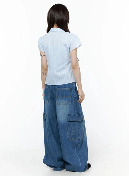 Carla Wide Cargo Jeans IL506
