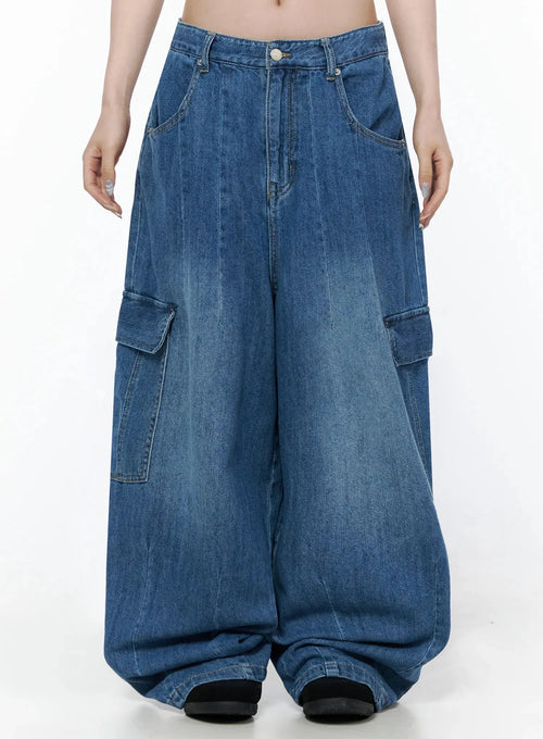 Carla Wide Cargo Jeans IL506
