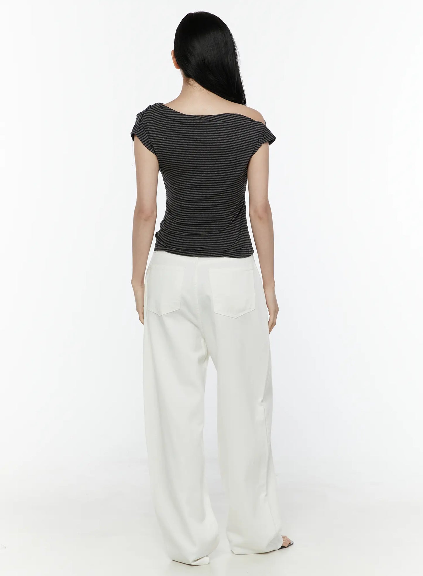 Casual Low-Rise Wide Leg Cotton Pants IL506