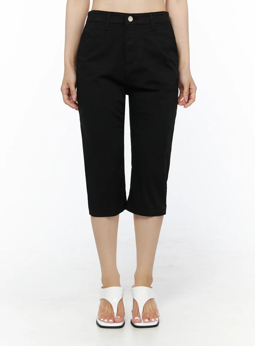 Casual Slim-Fit Capri Pants IU525
