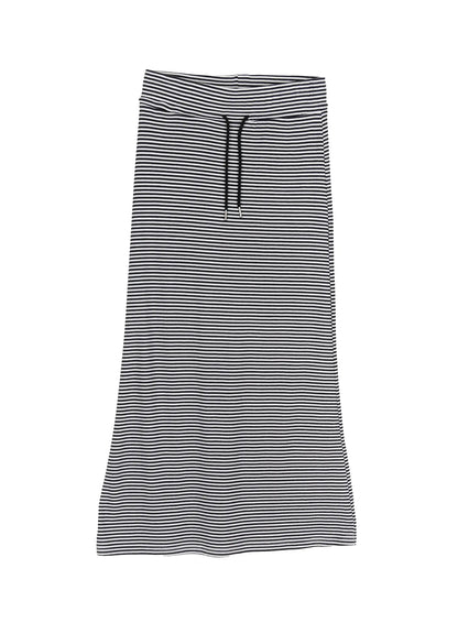 Casual Striped Drawstring Maxi Skirt IU525