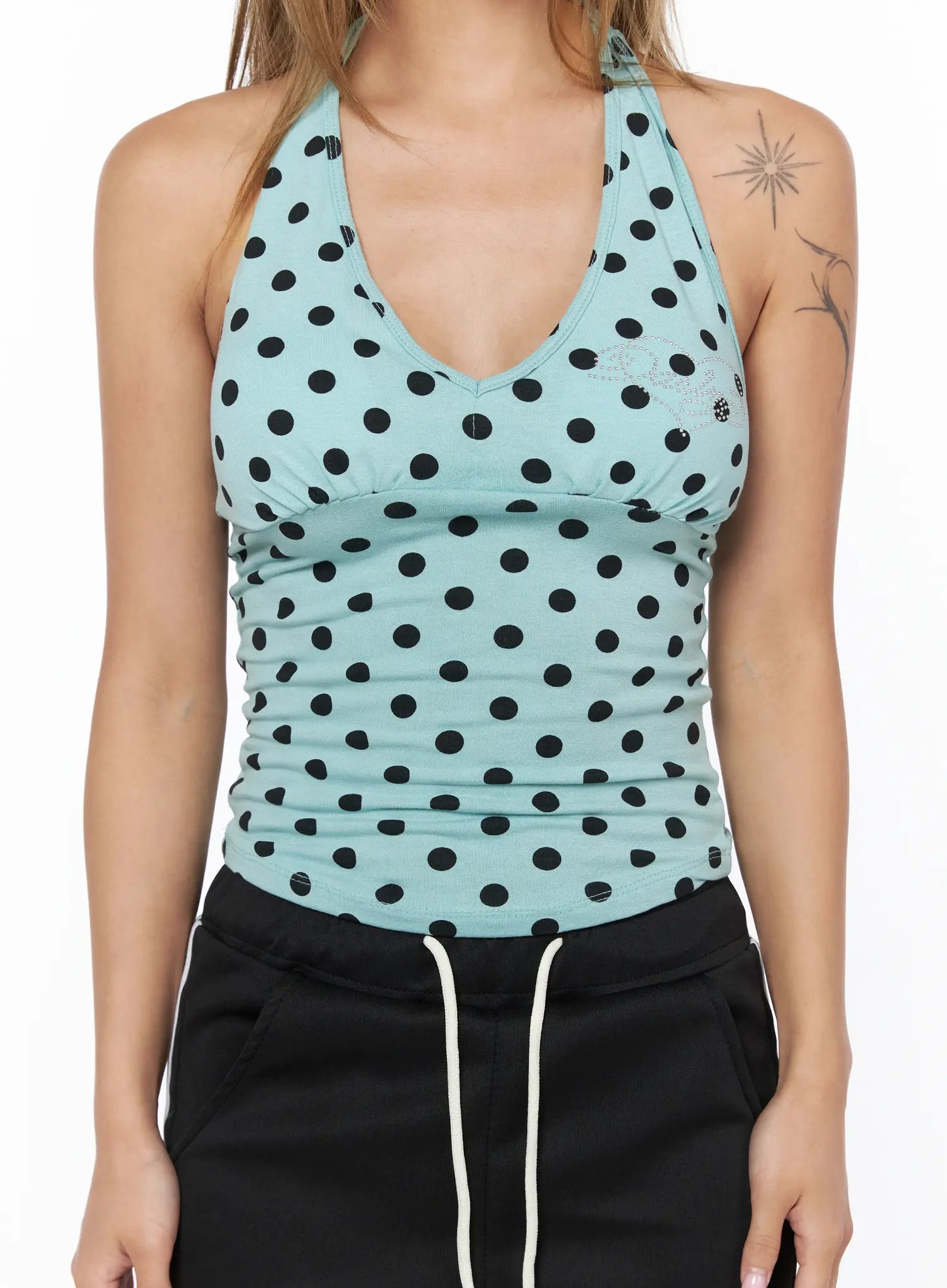 Chic Polka Dot Halter Top CU524