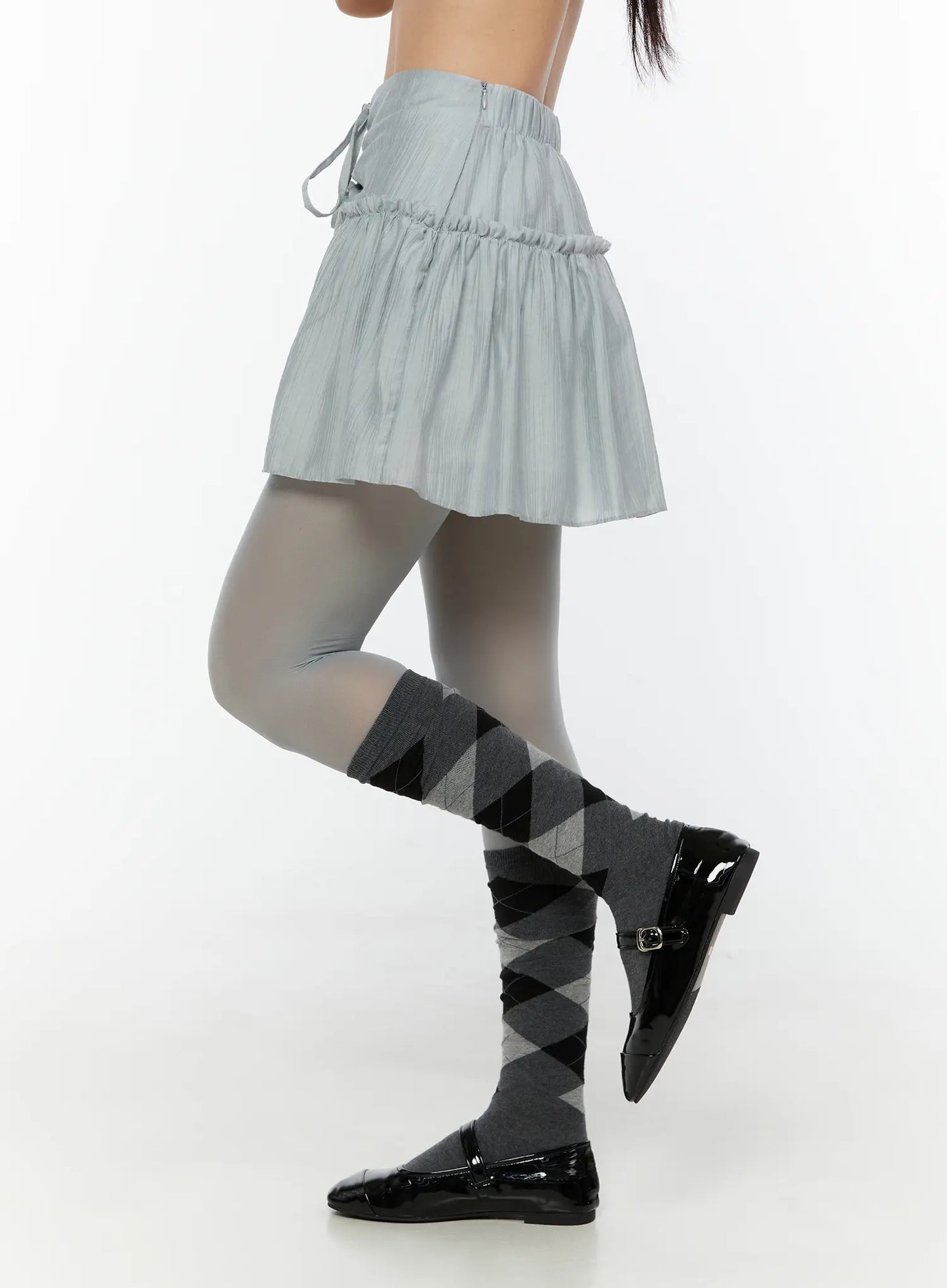 Chiffon Flare Mini Skirt CU526