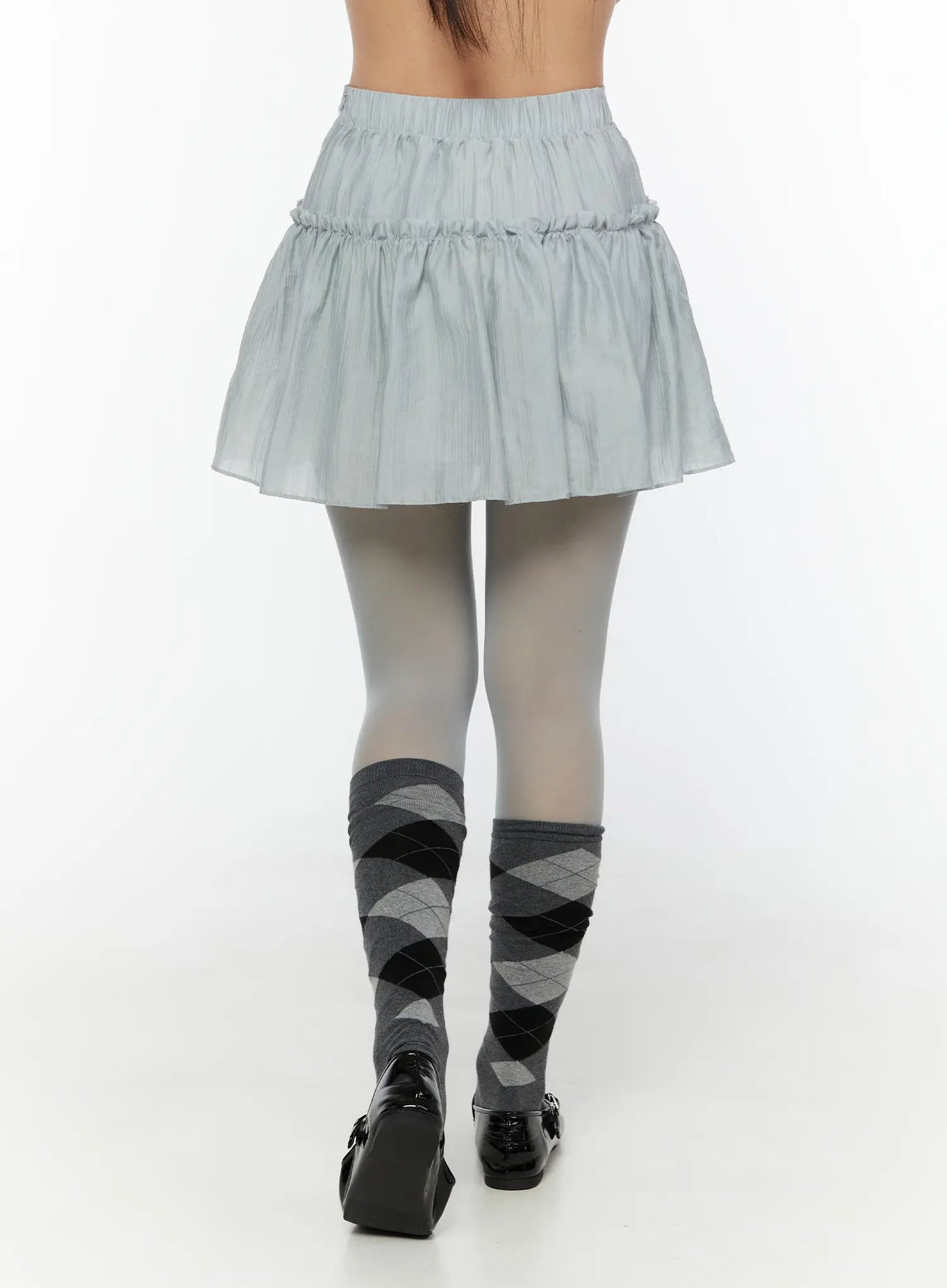 Chiffon Flare Mini Skirt CU526