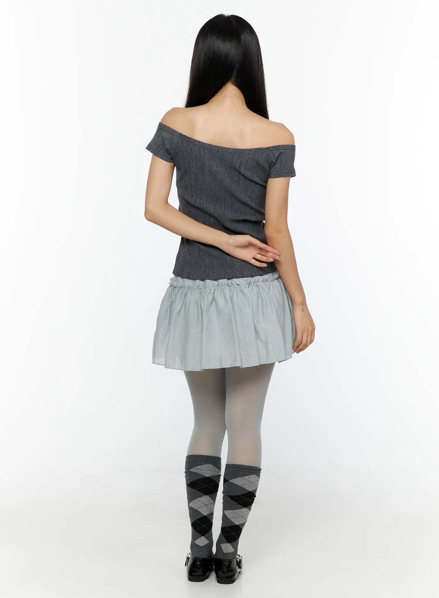 Chiffon Flare Mini Skirt CU526