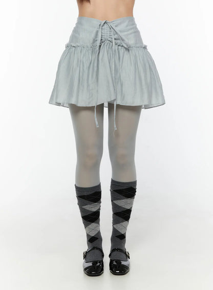 Chiffon Flare Mini Skirt CU526