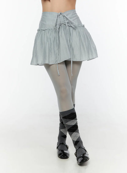 Chiffon Flare Mini Skirt CU526