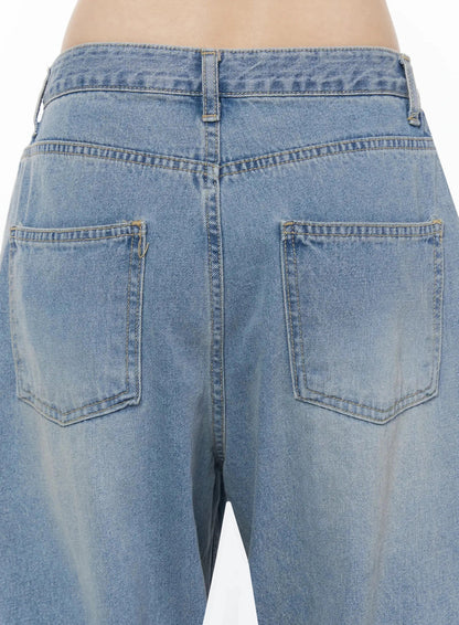 Coleen Side Pleat Baggy Jeans IL502